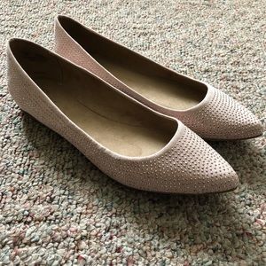 Pink studded flats